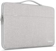 💼 360 protective laptop sleeve compatible with macbook air/pro – mosiso polyester bag with trolley belt, gray логотип