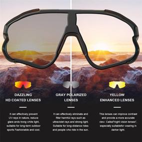 img 3 attached to 🕶️ Jacquees Polarized Sports Cycling Sunglasses: Optimum Vision for Women and Men - 3 Lenses and a Free Scarf