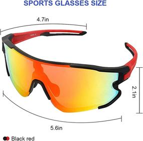 img 1 attached to 🕶️ Jacquees Polarized Sports Cycling Sunglasses: Optimum Vision for Women and Men - 3 Lenses and a Free Scarf