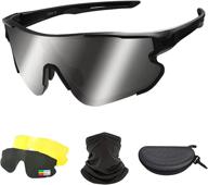 🕶️ jacquees polarized sports cycling sunglasses: optimum vision for women and men - 3 lenses and a free scarf logo