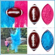 enhanced gender reveal football: pink and blue powder with secure closure delivers an extraordinary experience at your gender reveal celebration! logo