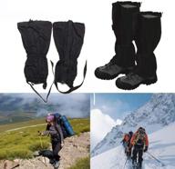 westspark waterproof leg gaiters: superior oxford fabric boots shoes covers for outdoor hiking, climbing, and hunting - rainproof gators with snow protection for adults (1 pair) logo