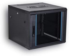 img 4 attached to 🖥️ KENUCO Assembled 12U IT Network Server Data Rack: Wall Mount Cabinet Enclosure with Locking Door, 23-Inches Deep - Black