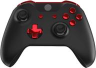 🎮 extremerate chrome red button repair kits for xbox one s & xbox one x controller (model 1708) - lb rb lt rt bumpers triggers d-pad abxy start back sync buttons with tools - full set logo
