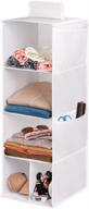 maximize closet storage with 4-shelf hanging closet organizer - white логотип