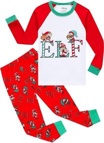 img 4 attached to 🎄 Shelry Boys' Christmas Sleepwear - Striped Clothing, Sleepwear & Robes