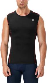 img 3 attached to 🏋️ Sleeveless Compression Athletic Workout Men's Clothing by Runhit