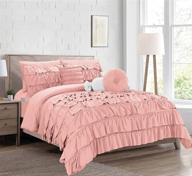 🛏️ luxurious 10-piece bed-in-a-bag cindyrealla comforter set - soft, cozy, multiruffle - twin/twin xl, dusty rose logo