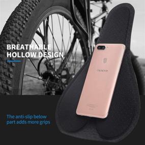 img 1 attached to 🚴 Souke Sports Bike Seat Cover: Gel Padded Cushion for Women and Men with Hollow Design – Water and Dust Cover Included