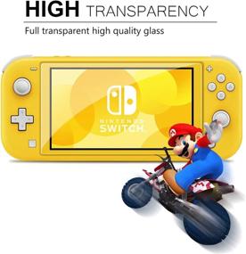 img 2 attached to 🔒 4-Pack Tempered Glass Screen Protector for Nintendo Switch Lite by iVoler - Transparent HD, High Definition, Clear Anti-Scratch with Anti-Fingerprint Bubble-Free Fit - Compatible with Switch Lite 2019