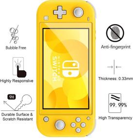 img 3 attached to 🔒 4-Pack Tempered Glass Screen Protector for Nintendo Switch Lite by iVoler - Transparent HD, High Definition, Clear Anti-Scratch with Anti-Fingerprint Bubble-Free Fit - Compatible with Switch Lite 2019