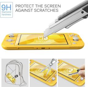 img 1 attached to 🔒 4-Pack Tempered Glass Screen Protector for Nintendo Switch Lite by iVoler - Transparent HD, High Definition, Clear Anti-Scratch with Anti-Fingerprint Bubble-Free Fit - Compatible with Switch Lite 2019