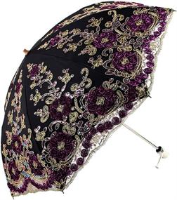 img 4 attached to 🌸 Великолепный вышитый свадебный зонтик: Honeystore Зонтик для безупречной фотосессии