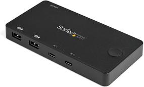 img 4 attached to 🖥️ StarTech.com Компактный 2-портовый KVM-переключатель USB C - 4K 60 Гц HDMI - Миниверсия KVM-переключателя с двумя портами UHD USB Type C для настольного компьютера с USB C-кабелями - питание от шины - совместимый с MacBook, iPad Pro, ThinkPad, IdeaPad, EliteBook (SV211HDUC)