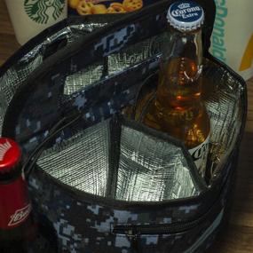 img 2 attached to Portable Drink Carrier And Reusable Coffee Cup Holder With Handle For Delivery - Thick (Camo)