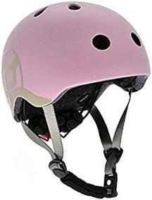 img 1 attached to 🚲 Scoot & Ride Adjustable Kids Helmet with LED Safety Light and Magnetic No-Pinch Clip - Rose