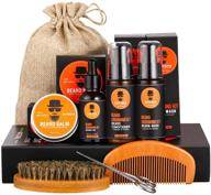 dreamgenius beard kit - men's grooming gifts with natural organic beard oil, beard balm, and beard comb logo