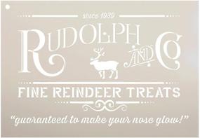img 3 attached to 🦌 Rudolph and Co. Stencil by StudioR12: Create Festive Reindeer Treats Christmas Word Art with this Reusable Mylar Template for Crafting DIY Holiday Signs (13" x 9")