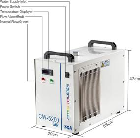 img 2 attached to Cloudray S&A Industrial Water Chiller 110V CW5200DH (Upgraded 5200DG) - Efficient Laser Chiller for CO2 Engraver Cutter - Engraving Cutting Water Cooling - Fast US Shipping Duty Free