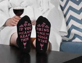 img 2 attached to Cavertin Wine Lover Set: Women's Novelty Wine Socks and Wine Stopper for Unwind & Cheers!