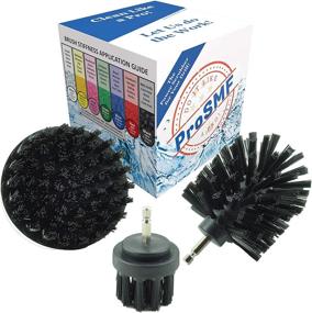 img 4 attached to ProSMF Drill Brush - Grill Cleaner Kit - Power Scrubber - Cleaning Brush - Gas Grills - BBQ & Grill Accessories - Smokers - Concrete - Stone - Brick - Wire-Free - Black - Extra Stiff