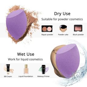 img 1 attached to Multi-colored Makeup Sponges, Foonbe Foundation Blending Beauty Sponge, Suitable for Dry & Wet Application of Powder, Cream, or Liquid, 3 Pcs