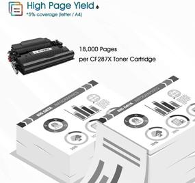 img 2 attached to 🖨️ Cool Toner 87X CF287X/87A CF287A Toner Cartridge Replacement for HP Laserjet Enterprise M506/M527 Series - Black (2-Pack) - High Quality Ink Solution