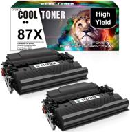 🖨️ cool toner 87x cf287x/87a cf287a toner cartridge replacement for hp laserjet enterprise m506/m527 series - black (2-pack) - high quality ink solution logo