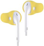 acous design purest earbuds covers anti-slip sport covers compatible with apple earpods and airpods (strong lemon) logo