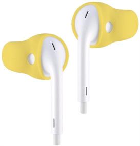 img 4 attached to ACOUS Design Purest Earbuds Covers Anti-Slip Sport Covers Compatible With Apple EarPods And AirPods (Strong Lemon)