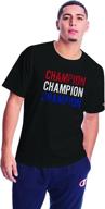 champion classic graphic black men's clothing and active wear logo