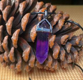 img 3 attached to Hexagonal Pendant Accessory Necklace Amethyst