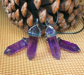 img 1 attached to Hexagonal Pendant Accessory Necklace Amethyst