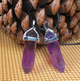 img 2 attached to Hexagonal Pendant Accessory Necklace Amethyst