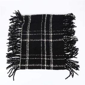 img 3 attached to Winter Infinity Tassel Scarves for Women - Accessorize with Women's Scarves & Wraps