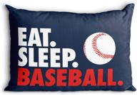 ⚾ score big with the eat sleep baseball pillowcase by chalktalk sports - navy logo