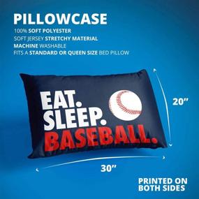 img 2 attached to ⚾ Score Big with the Eat Sleep Baseball Pillowcase by ChalkTalk Sports - Navy