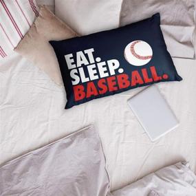 img 1 attached to ⚾ Score Big with the Eat Sleep Baseball Pillowcase by ChalkTalk Sports - Navy