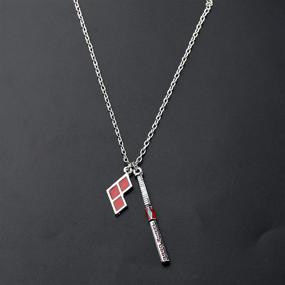 img 1 attached to 🖤 CENWA Baseball Bat Joker Pendant Necklace – Ideal Gift for Fans Seeking Good Night