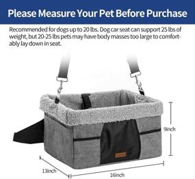 img 2 attached to LIMETEK Pet Car Booster Seat: The Safest and Stylish Elevated Car Seat for Dogs – Perfect Lookout for Small Pets Up to 25lbs!