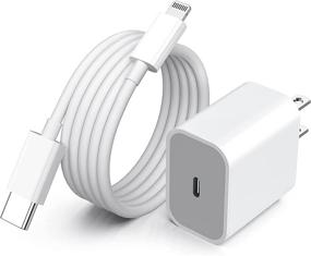 img 4 attached to Зарядное устройство для стены USB C PD 20 Вт и кабель Lightning для iPhone 12/11/XS, Apple MFi Certified, быстрая зарядка, тип C адаптер питания