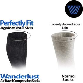 img 1 attached to 🧦 Wanderlust Travel Compression Socks: Experience Exceptional Support and Comfort with Support Stockings