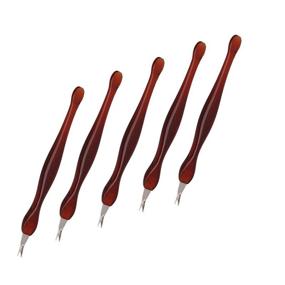 img 1 attached to 👣 5-Piece Set: Pedicure Cuticle Trimmer Tools for Practical Nail Art, Dead Skin, and Callus Removal (Brown)