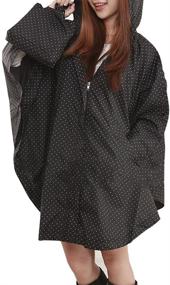 img 3 attached to QZUnique Waterproof Packable Batwing Sleeved Raincoat Women's Clothing for Coats, Jackets & Vests