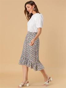 img 3 attached to 🌸 Floral Elastic Vintage Women's Clothing and Skirts by Allegra