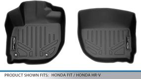 img 1 attached to 🚗 SMARTLINER Набор ковриков для пола черного цвета на заказ для Honda Fit 2015-2021 / Honda HR-V 2016-2022