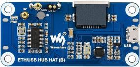 img 3 attached to Waveshare Ethernet/USB HUB HAT (B) для серии Raspberry Pi - 1x порт RJ45 Ethernet и 3X порта USB 2.0