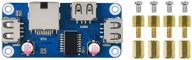 waveshare ethernet/usb hub hat (b) for raspberry pi series - 1x rj45 ethernet port and 3x usb 2.0 ports logo