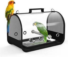 img 4 attached to Portable and Lightweight Blue Mars Bird Carrier – Travel Cage for Pets Birds