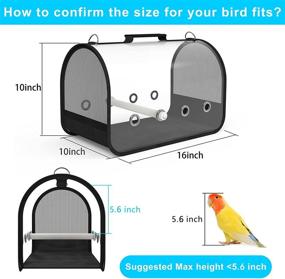 img 3 attached to Portable and Lightweight Blue Mars Bird Carrier – Travel Cage for Pets Birds